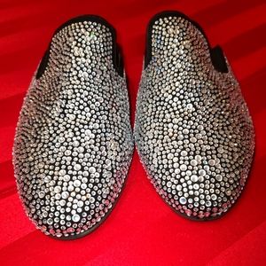 Men's Rhinestone Slip-On Mules